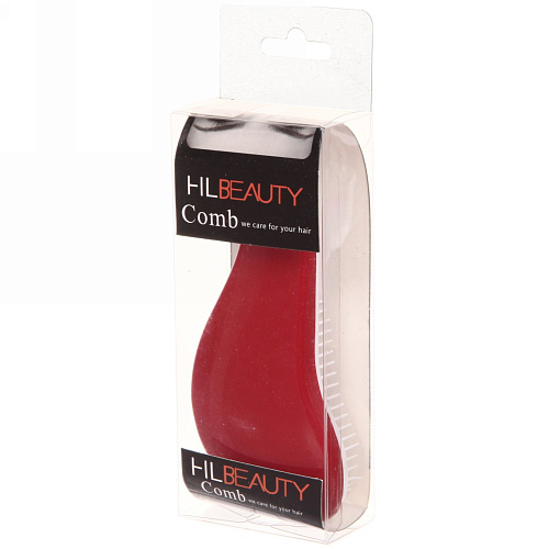 Расческа массажная Компактная-капля, цвет красный, в коробке, 15см_5