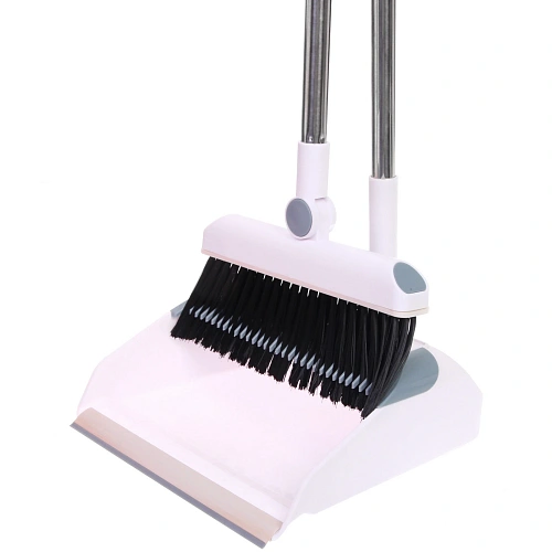 Набор для уборки, щетка для пола с совком Профи белый 8815_13