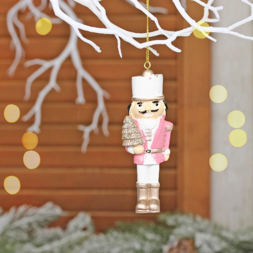 Ёлочная игрушка "Солдат с ёлкой" 10*3 см