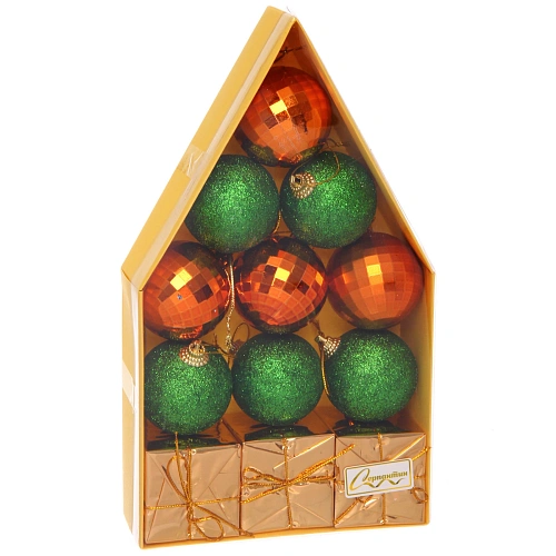 Набор украшений Воздушный замок 5 см, Оранжевый, зеленый_2