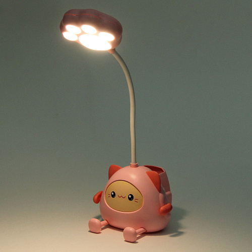 Настольная лампа Милый котёнок LED 11,58,631 см, USB 06w 5V, Розовый_9