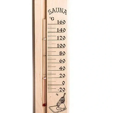 Термометр бытовой для бани и сауны "Сауна", цвет бежевый, 27*6*1,5см