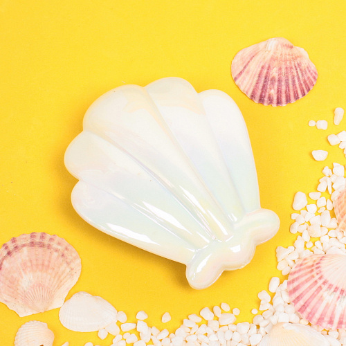 Расческа массажная компактная Beauty Home, ракушка жемчужная, в коробке, 1085см_4