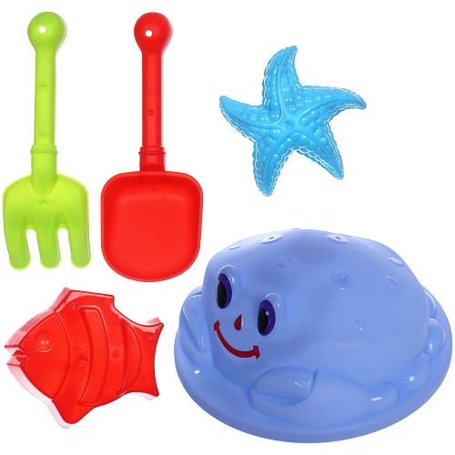 Набор для игры в песочнице Пляжные игры, 19169,5 см, 5 предметов_3