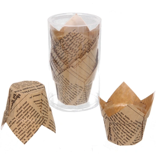 Форма для выпечки в наборе 20шт "Сupcake" 5*8см газета