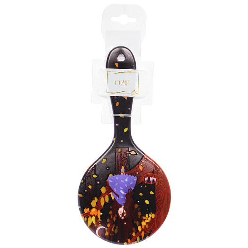 Расческа массажная круглая ЭФФЛОДИ, микс 4 дизайна, 2210см (PVC подвес)_11