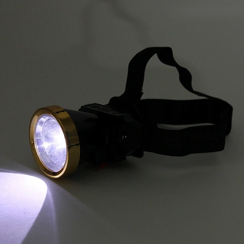 Фонарь налобный 2 режима, 1LED, аккумуляторная батарея 400mAh USB 888B_12