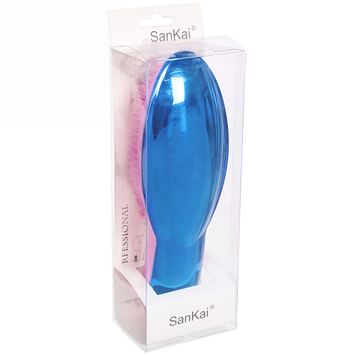 Расческа массажная компактная Care Brush, цвет синий , 217,5см, в пластиковой коробке_5