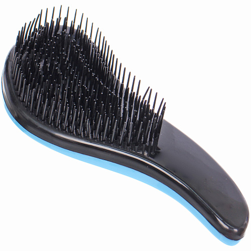 Расческа массажная Компактная-капля, цвет голубой, в коробке, 18см_4