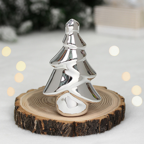 Украшение новогоднее GLOSS "Милая елочка" 7*10.5*3.5 см, Серебро