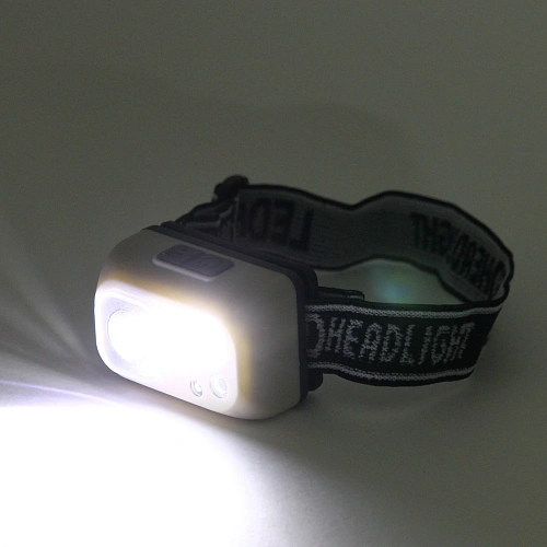 Фонарь налобный 6 режимов, 4LED, аккумуляторная батарея 400mAh USB S4_10