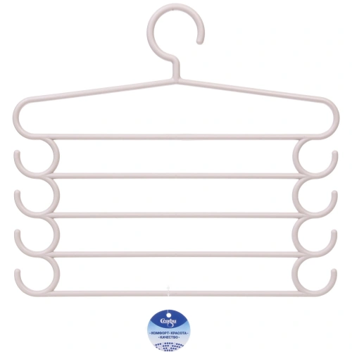 Вешалка многофунциональная "ИДЕЯДОМА", цвет пудрово белый, 5 отд, 33*36*5см (Лейбл Селфи)