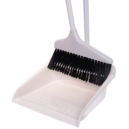 Набор для уборки, щетка для пола с совком Профи белый 301_11