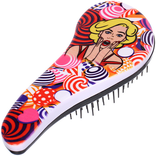 Расческа массажная компактная ФАНТАТА, микс 4 дизайна, 187,5см (PVC коробка)_9