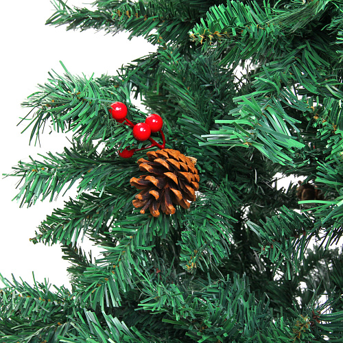 Ёлка Финская 240 см, ПВХ, шишки, ягоды (1883 веток)_7