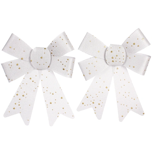 Бант на ёлку Волшебство (набор 2 шт) 1317 см, Золото_4