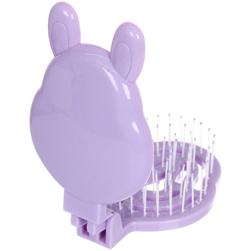 Расчёска массажная складная с зеркалом БИННИ, цвет сиреневый, 105653см (коробка PVS)_6