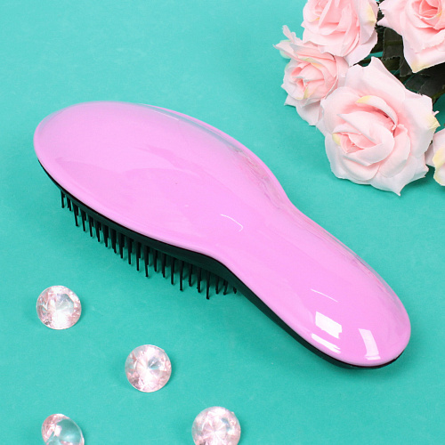 Расческа массажная компактная Manhattan style, цвет сиреневыйчерный, 20,57,5см_3