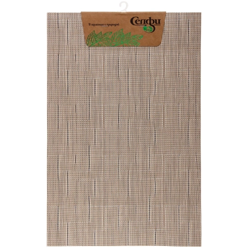 Салфетка на стол 30*45см "Строчка" плетеная, светло-коричневая