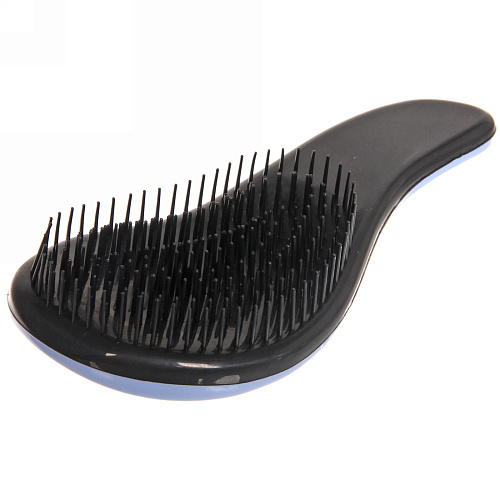 Расческа массажная Компактная-капля, цвет синий, в коробке, 15см_4