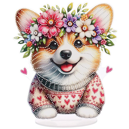 Набор для творчества на акриловой подставке DIAMOND, корги, 21245см, (коробка)_3