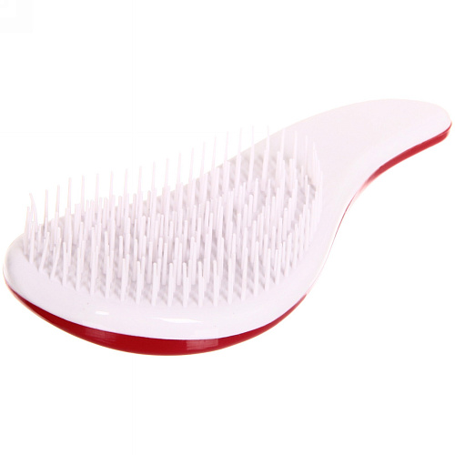 Расческа массажная Компактная-капля, цвет красный, в коробке, 15см_4