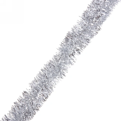 Мишура 2 м 6 см "Изумрудный блеск", Серебро