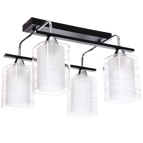 Люстра 4*40Вт Е27 40*38*30см черный хром 3-M126/4A