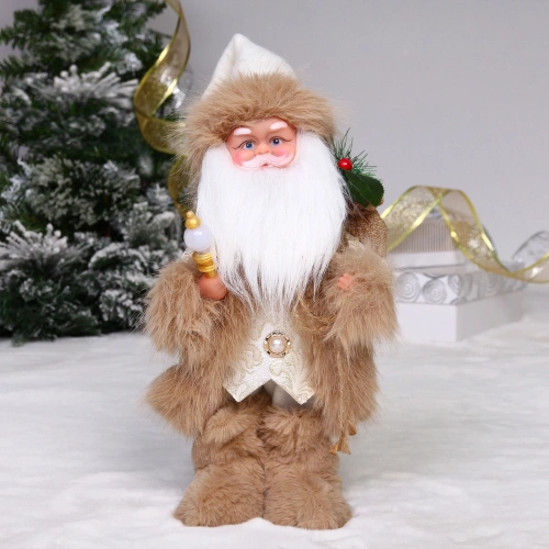 Дед Мороз - Лесовичок "Волшебная борода" 30 см, Шампань