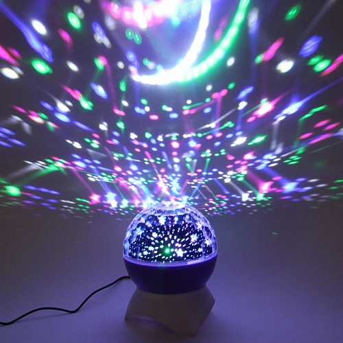 Светильник Диско-шар Double Magic (в комплекте 2 плафона - диско, звездное небо), Bluetooth, авторежим, USB, в ассортименте_10