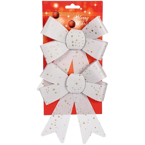 Бант на ёлку Волшебство (набор 2 шт) 1317 см, Золото_3