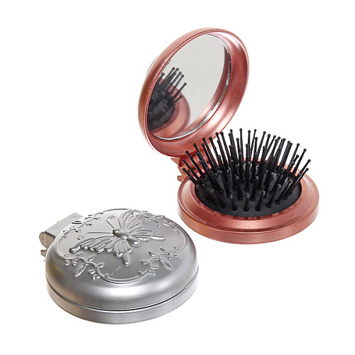 Расческа-щетка массажная складная глянцевая Бабочка 439-4_6