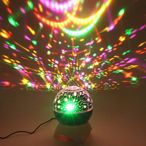 Светильник Диско-шар Double Magic (в комплекте 2 плафона - диско, звездное небо), Bluetooth, авторежим, USB, в ассортименте_12