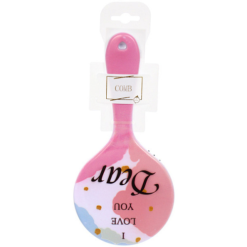 Расческа массажная круглая форма КОЛЛЕКЦИЯ ИМАНИ - АМОР, микс 4 дизайна, 2210см (PVC подвес)_8