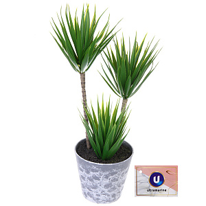 Цветок искусственный в горшке "Юкка" 35см