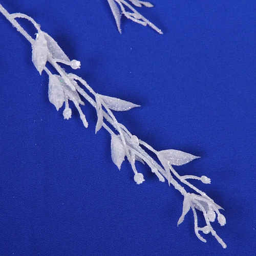 Ветка декоративная Сказочные блики 65 см, Белый_5