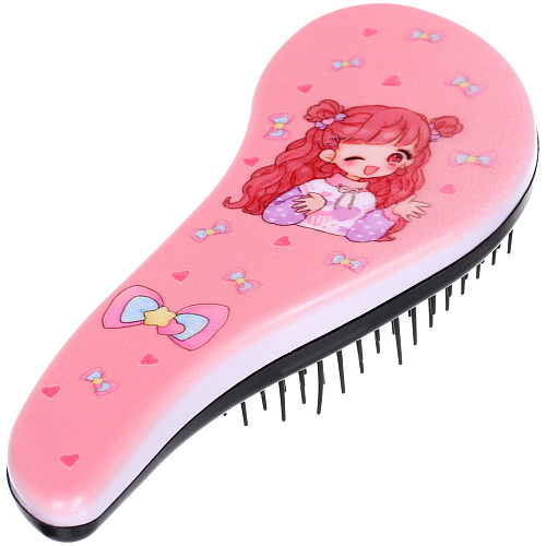 Расческа массажная компактная АНИМЕШКИ, микс 4 дизайна, 187,5см (PVC коробка)_7