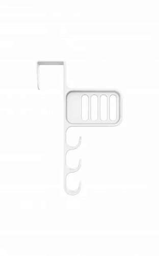 Вешалка на дверь "ПЕРФЕКТХАУС", цвет белый / прозрачный, 27*3*4,5см