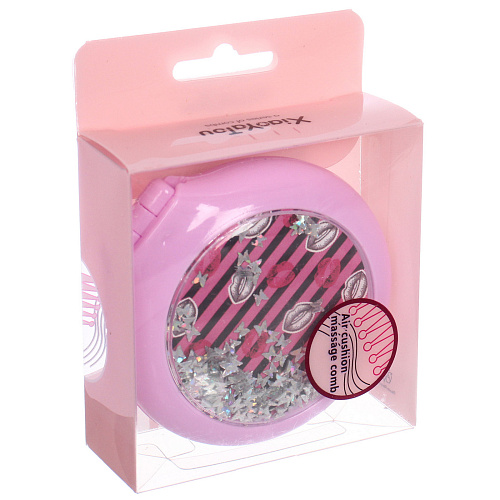 Расческа массажная складная детская АМОР, микс 4 дизайна, 6,52см (PVC коробка)_15