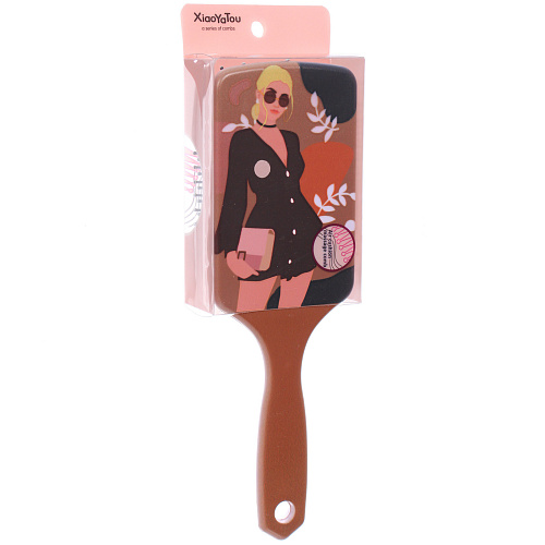 Расческа массажная прямоугольная форма КОЛЛЕКЦИЯ ИМАНИ - МИРА, микс 4 дизайна, 247,5см (PVC упаковка)_10