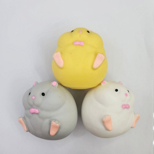 Игрушка "Хомячок" 6*6,5 см, сквиш