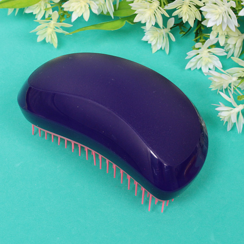 Расческа массажная компактная Mila Mi, цвет, фиолетовыйрозовый,  712см_3
