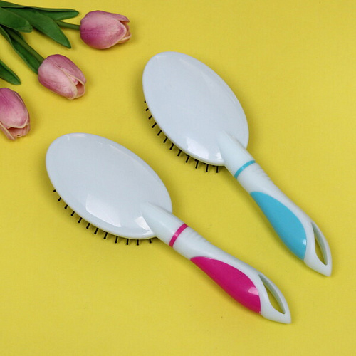 Расческа массажная Kamila Beauty, овальная большая, цвет белый, 24см_4