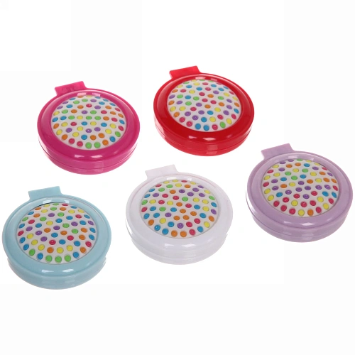 Расчёска массажная складная с зеркалом Веселый Снеговичок, цвет микс, d-6см_21