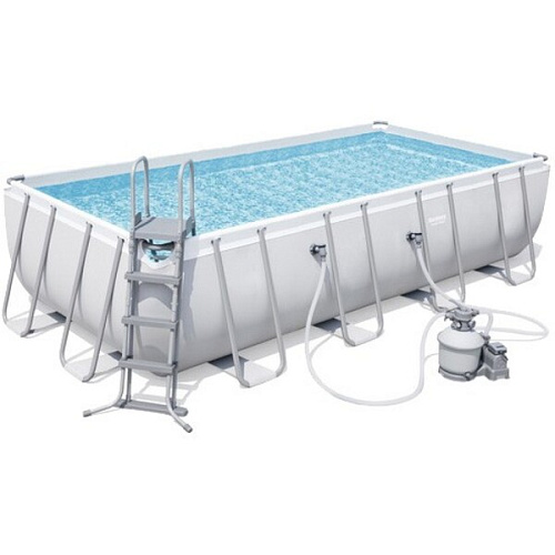 Бассейн каркасный Power Steel Rectangular прямоугольный 549274122 см + 4 аксессуара Bestway (56466)_5