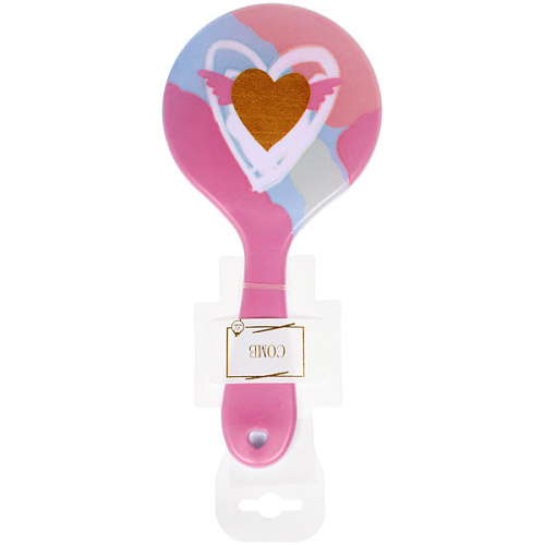 Расческа массажная круглая форма КОЛЛЕКЦИЯ ИМАНИ - АМОР, микс 4 дизайна, 2210см (PVC подвес)_7