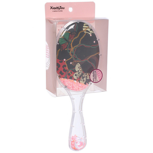 Расческа массажная овальная ТРОПИКИ, микс 4 дизайна, 237см (подвес)_4