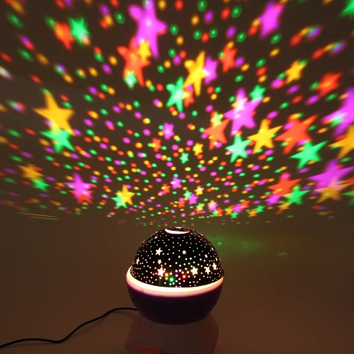 Светильник Диско-шар Double Magic (в комплекте 2 плафона - диско, звездное небо), Bluetooth, авторежим, USB, в ассортименте_20