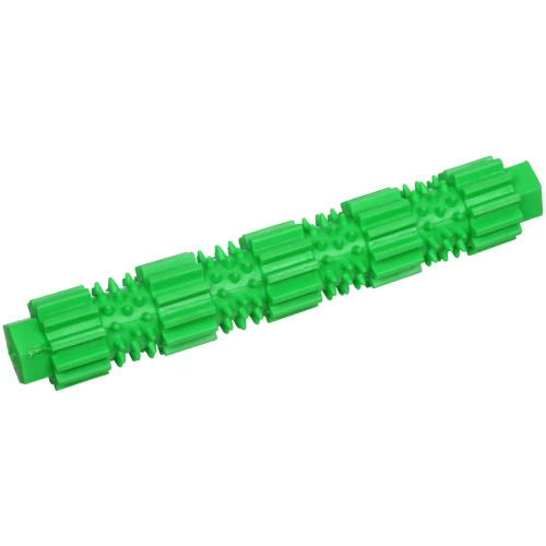 Игрушка рельефная для средних и крупных пород собак "Палочка", цвет зеленый, 22,7*3,5см