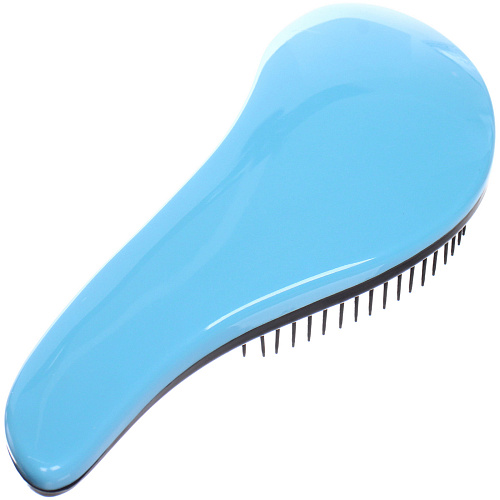 Расческа массажная Компактная-капля, цвет голубой, в коробке, 18см_3